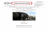 TECHNICAL REPORT - geoservex.com · lubrication efficiency, inlet and outlet sealing, thrust unit, adjustment bolts and housing. 12. Calculation of axial deviations in horizontal