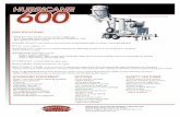 Hurricane 600 by Industrial Vacuum · INDUSTRIAL VACUUM OPTIONS 'Cold weather package ,HEPA filtration 'Slide gate discharge 'Auxiliary 50 gallon fuel tank '16" manhole on baghouse