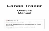Lance Trailer - Lance Camper | Truck Campers, Travel ... Warranty repairs by a non Lance Trailer dealer or service center must be approved by the Lance Factory Ser-vice Department