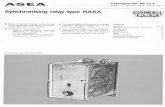 RASA Synchronising relay - ABB Group · Synchronising relay type RASA Catalogue RK 86-10 E Edition 1 February 1976 File R, Part 1 COMBI Contents General Design and mode of operation