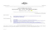 AUSTRALIAN NOTICES TO MARINERS - hydro.gov.au · 218 AUSTRALIA - Products. Australian Hydrographic Service (AA586203) New Chart . Chart Published Title and description of amendments