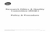 Research Ethics & Quality Committee (REQC) Policy & Procedure 07 02... · Enable Ireland promotes the principles of non- maleficence and beneficence. he principle of T non-maleficence