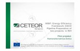 WBIF: Energy Efficiency Framework: ESCO Pipeline ... file• Zamjena kotla/energenta: sa uglja na biomasu (drvna sje čka) – Kogeneracija na biomasu 1 MWe (+3,5 MWth) – Toplotna