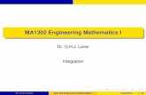 MA1302 Engineering Mathematics I - scholar.sjp.ac.lkscholar.sjp.ac.lk/sites/default/files/lanel/files/lectures_8_and_9_integration.pdf2 Deﬁnite Integral 3 Deﬁnite Integral and