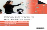 LITERACY AND NUMERACY TEST FOR INITIAL TEACHER … · component of the Literacy and Numeracy Test for Initial Teacher Education students. The questions have been selected to indicate