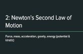 2: Newton’s Second Law of Motion · Newton’s Second Law of Motion The acceleration of an object as produced by a net force is directly proportional to the magnitude of the net