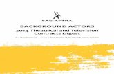 BACKGROUND ACTORS - SAG-AFTRA · Background Actors reporting for interviews shall receive an allowance for the first two (2) hours of the interview in the amount of one-quarter (1/4)