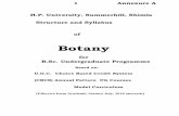 Botany - hpuniv.ac.in · family), morphology, anatomy and reproduction of Selaginella, Equisetum and Adiantum. (Developmental details not to be included). Heterospory and seed habit,