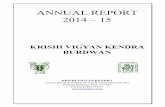 ANNUAL REPORT 2014 – 15kvkcrijaf.org.in/Annual Reports/AR_14-15.pdfANNUAL REPORT 2014 – 15 KRISHI VIGYAN KENDRA BURDWAN KRISHI VIGYAN KENDRA Central Research Institute for Jute