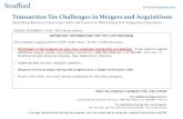Transaction Tax Challenges in Mergers and Acquisitionsmedia.straffordpub.com/products/...mergers-and-acquisitions-2018-12-04/... · Sales tax exemptions for transfers in incorporations,