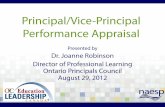 Principal/Vice-Principal Performance Appraisal Performance... · Principal/Vice-Principal Performance Appraisal Presented by Dr. Joanne Robinson . Director of Professional Learning