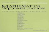 Mathematics of Computation - ams.org · Mathematics of Computation is published quarterly by the American Mathematical Society at 201 Charles Street, Providence, RI 02904-2294 USA.