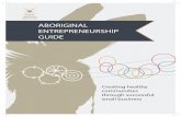 ABORIGINAL ENTREPRENEURSHIP GUIDE · Giving Back ..... 9 WHERE TO GET HELP ... in the right direction along this intense, lengthy and ultimately rewarding journey. TABLE OF CONTENTS