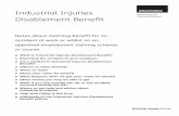 Industrial Injuries Disablement Benefit · l Effects on other benefits l When to claim l About your claim for benefit l What happens after we get your claim for benefit l Other money