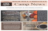 Fall 2019 HIGH HILL CHRISTIAN Camp News · What You May Have Missed and What You Won’t Want To! SUMMER REPORT & UPCOMING EVENTS Fall 2019 Camp News HIGH HILL CHRISTIAN WOMEN’S