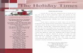 FEBRUARY 2017 The Holiday Times · The Holiday Times Holiday Retirement Home * 30 Sayles Hill Rd * Manville * Rhode Island * 02838 * (401)765-1440 FROM BRIAN’S DESK and the joy