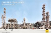 FIELD TRIP TO ABU DHABI · an effective strategic pathway field trip driving superior results. technology deployment efficiency integration downstream . renewables. expansion. upstream