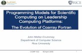 Programming Models for Scientific Computing on Leadership ...vs3/comp422/lecture-notes/comp422-lec23-s08-v1.pdf · Programming Models for Scientific Computing on Leadership Computing