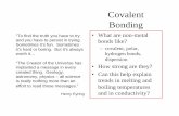 Covalent Bonding - BYU Physics and Astronomy · • Forces between atoms in molecules. – “Intramolecular” • Forces between molecules in a liquid or solid. – “Intermolecular”