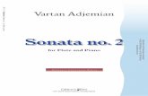 for flute & piano Sonata no. 2 · Vartan Adjemian Sonata no. 2 for Flute and Piano CH-1674 Vuarmarens, Switzerland FL31 V. Adjemian, Sonata no. 2 for flute & piano A r m e n i A n
