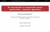 An introduction to nonsmooth convex optimization ...herman/skripten/NCO_OSGA.pdf · Introduction Numerical algorithms for nonsmooth optimization Conclusions References De nition of