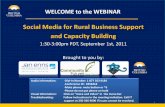 Social Media for Rural Business Support and Capacity Building · documents by: 1. Clicking on the handouts icon on the right side of your toolbar. 2. In the pop-up handouts box, indicate