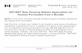 GST/HST New Housing Rebate Application for ... - canada.ca · "File a return" online service in My Business Account at canada.ca/my-cra-business-account. The rebate can also be filed