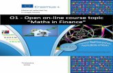 O1 - Open on-line course topic 'Maths in Finance' · c. What percent of 96 is 36? 36 96 = 0.375 = R so, R = 37.5% Tasks 1. In part because of the popularity of outlet malls, about