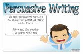 Persuasive Writing Posters - Teaching Ideas · Introduction Write a statement that explains the case that you want to argue. Point 1 State your Þrst point and add further details,