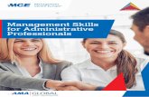 Management Skills for Administrative Professionals · management and leadership capabilities. This programme is designed for experienced administrative professionals, including executive