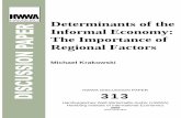 Determinants of the Informal Economy: The Importance of ... · Determinants of the Informal Economy: The Importance of Regional Factors ABSTRACT This paper analyses the determinants