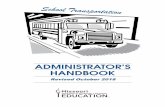 School Transportation Administrator's Handbook - Revised ... · The Department of Elementary and Secondary Education does not discriminate on the basis of race, color, religion, gender,