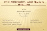 NCTM 2015 Fall Conference · 1 NCTM 2015 Fall Conference October 23, 2015 Presented by: Russell Gersten, Ph.D Karen Karp, Ed.D Director, Instructional Research Group Johns Hopkins