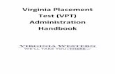 Virginia Placement Test (VPT) Administration Handbook · In 2011 the Virginia Community College System (VCCS) partnered with McCann Associates to develop and implement a diagnostic