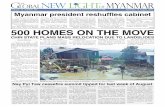 500 homes on the move - Burma Library · 500 homes on the move Ctate plans mass relohIn s CatIon due to landslIdes By Aye Min Soe By Ye Myint Yangon, 12 Aug — The Chin State government