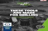 THESE TOOLS ARE MADE FOR DRILLING · these tools are made for drilling geonex horizontalbohrgerÄte und hammerbohr werkzeug w i r k o m e n d u r c h 1 0 0 % g a r n t i e r t nastt’s