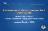 Performance Measurement Tool User Guide Assistance_User Guide... · Reporting Systems: • Performance Measurement Tool (PMT): The online system maintained by the OVC for collecting