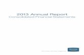 2013 Annual Report - Meridian Credit Union · 2017-07-28 · 2013 nnal eort Consolidated Financial Statements 2 MERIDIAN CREDIT UNION LIMITED INDEX TO THE CONSOLIDATED FINANCIAL STATEMENTS