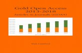 G O ACCESS - Walt Crawford · 2 Gold Open Access 2013-2018: articles in journals (GOA4) Key Deﬁnions Gold Open Access Gold OA articles are open access articles appearing in open