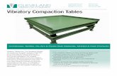 Vibratory Compaction Tables - Cleveland Vibrator Tables Catalog 2016.pdfVibratory Compaction Tables Condenses, Settles, De-Airs & Packs Bulk Materials, Molded & Cast Products BENEFITS