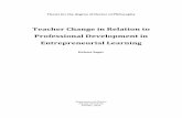 Teacher Change in Relation to Professional Development in ... · 3 Abstract Compulsory school teachers perceptions and change in relation to Continuing Professional Development (CPD)