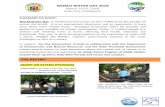 March 19-22, 2018 Iloilo City, Philippines SUMMARY OF EVENT · WORLD WATER DAY 2018 March 19-22, 2018 Iloilo City, Philippines SUMMARY OF EVENT: World Water Day, is celebrated every