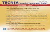 Tecnia Journal of Management Studies · From The Editor’s Desk I take this opportunity to thank all contributors and readers for making Tecnia Journal of Management Studies an astounding