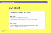 PowerPoint-Präsentation · 2019-12-19 · Urs Steinemann Wollerau EnergiePraxis-Seminare 2/2006 SIA 382/1 = Grundlagennorm für alle Lüftungs- und Klimaanlagen • Umsetzung von