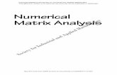 Numerical Matrix Analysis Mathematics Applied and · My objective was to present matrix analysis in the context of numerical computation, with numerical conditioning of problems,