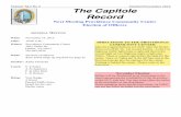 Volume XLI No 5 October/November 2016 The Capitole Record · The Capitole Record October/November 2016 Page !3 Pr!ident’s Not! Well summer is behind us and fall is trying to show