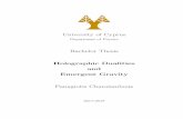 Bachelor Thesis Holographic Dualities and …...University of Cyprus Department of Physics Bachelor Thesis Holographic Dualities and Emergent Gravity Panagiotis Charalambous Supervisor: