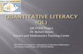 QR STEM Project Dr. Robert Mayes Science and Mathematics ... stem... · QR STEM Project. Dr. Robert Mayes. Science and Mathematics Teaching Center. QR STEM is a funded by a Department