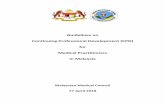 Guidelines on Continuing Professional Development (CPD ...mmc.moh.gov.my/images/contents/apc/MMC-CPD_Guidelines.pdf · Representatives of Kesihatan Awam, KKM 14. Dr Haliza binti Abdul