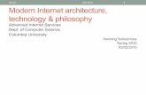 3/2/15 AIS 2015 1 Modern Internet architecture, technology ... AIS internet 0302.pdf · Modern Internet architecture, technology & philosophy Advanced Internet Services Dept. of Computer
